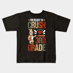 I'm ready to crush 3rd Grade! Back to School Cute Rabbit Kids T-Shirt